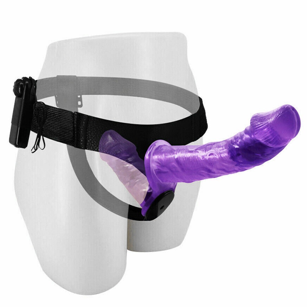 6.3 inch Vibrating Double Sided Strap-On Dildo Remote Double Ended Penetration