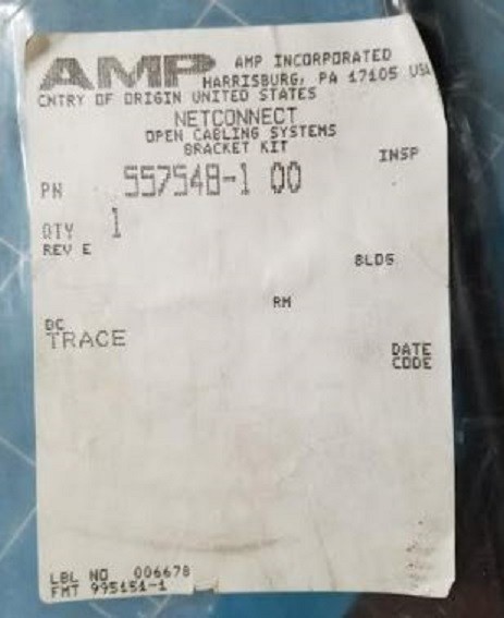 2- pack Amp 557548-1 19" 5" deep Cable Management Support Bracket