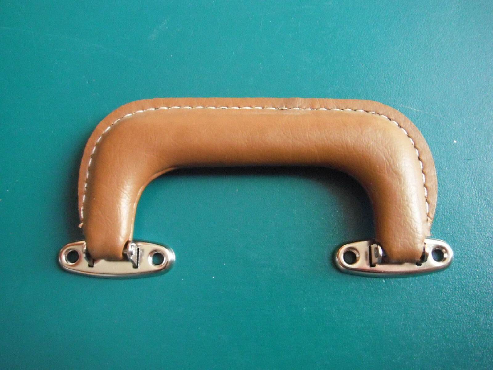Fender Tweed case handle faux leather / metal core NICKEL-b w / rivets