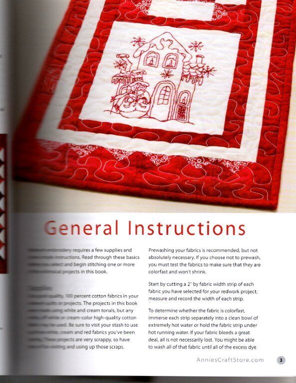 ANNIE'S QUILTING REDWORK BLIZZARD BUDDIES 10 UNIQUE DESIGNS