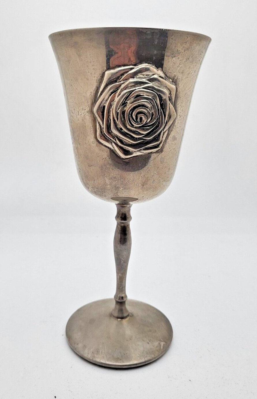 Vintage silver metal wine cup