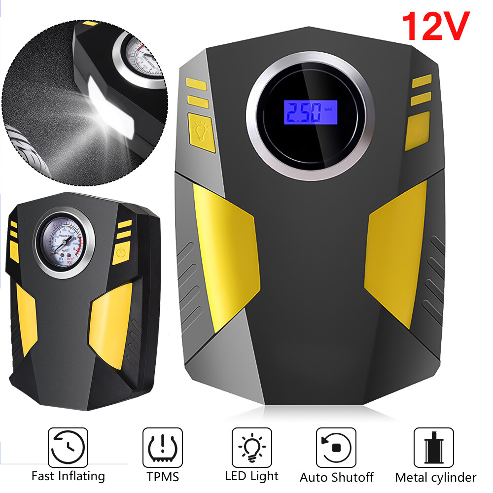 Car Air Pump Compressor 150 PSI Tire Inflator Digital Electric Portable Auto 12V