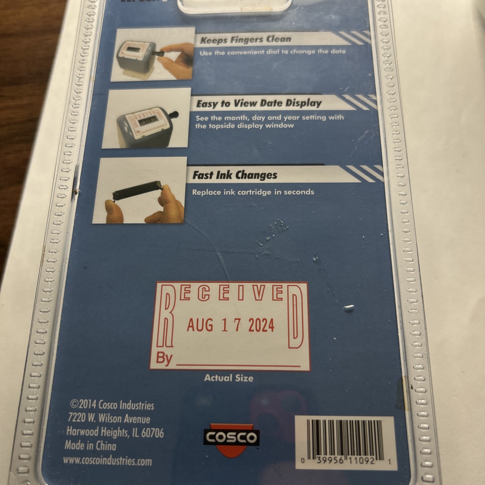 NEW 2000 Plus 011092 Self-Inking Received And Date Stamp