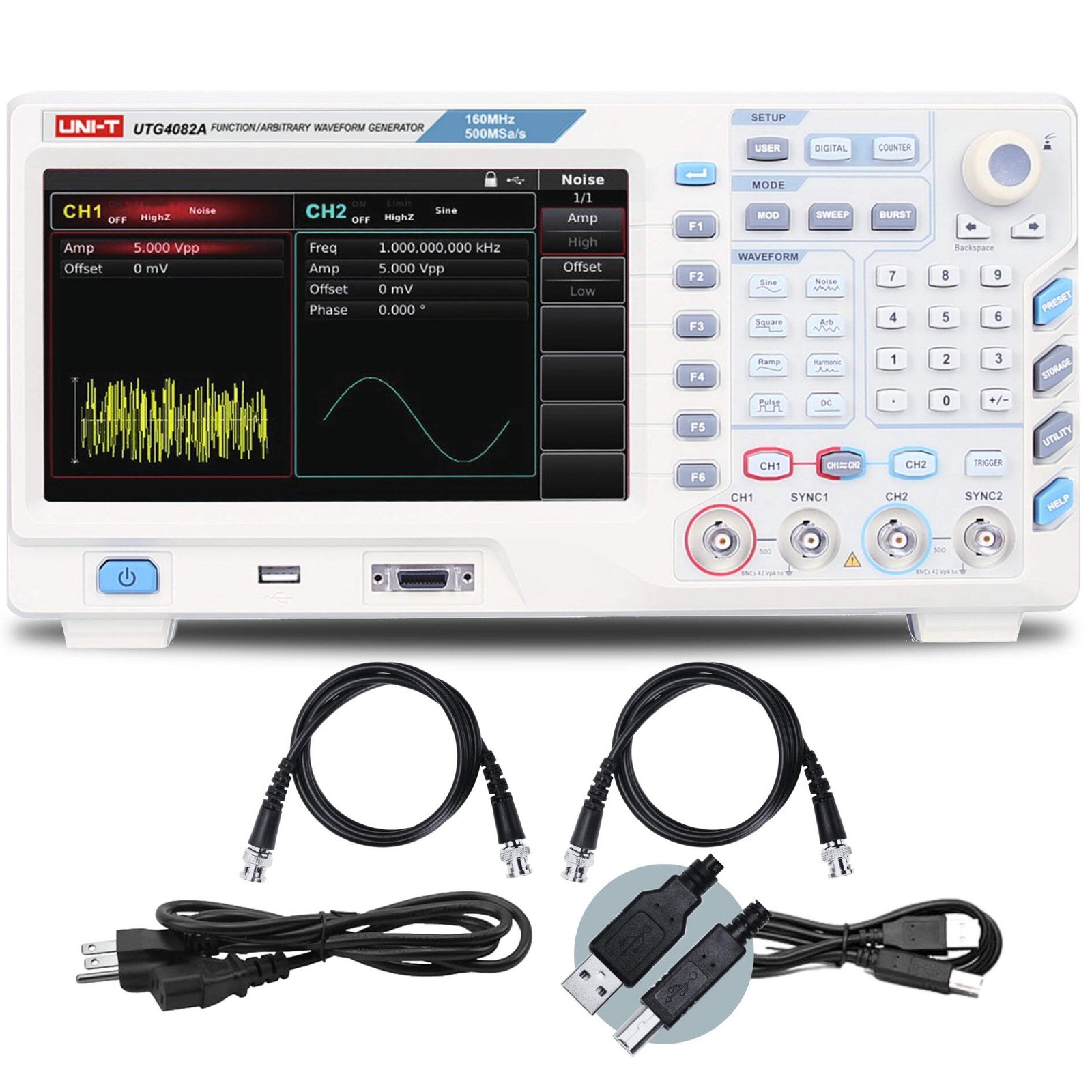 UNI-T UTG4082A Arbitrary Waveform Generator 80MHz 2CH 500 MSa/s