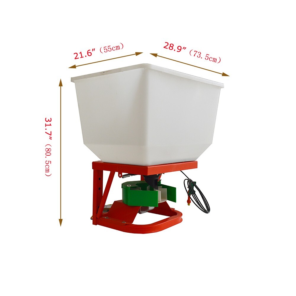 12-Volt ATV Broadcast Spreader 265lbs Capacity Fertilizer Salt Seed Spreader
