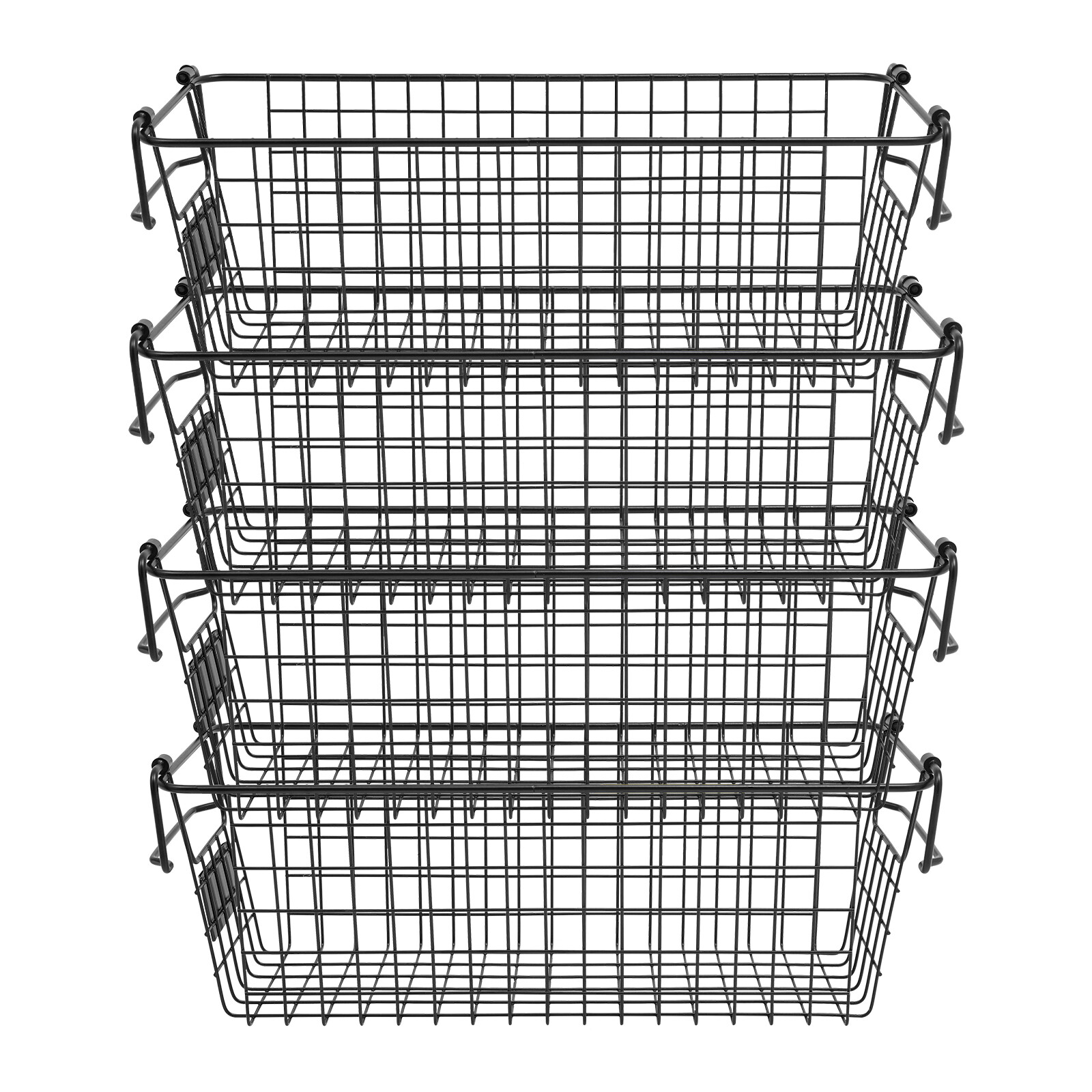 4 Pcs Stackable Storage Baskets, Storage Baskets, Vegetable Storage Baskets