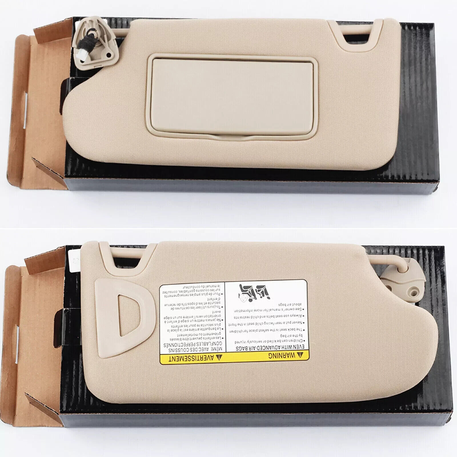 Beige Left Driver Side Sun Visor w/ Light For Nissan Altima 2013-2018 964013TA2A
