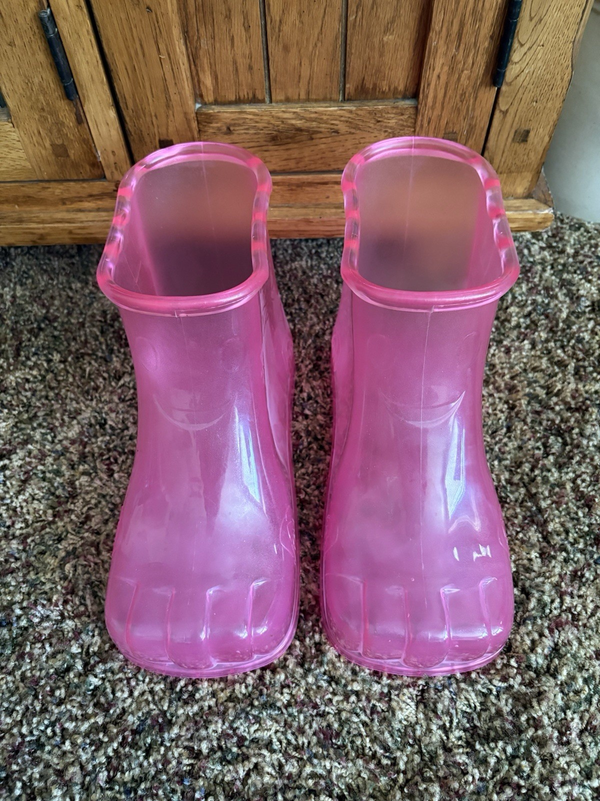Foot Bath Shoes Portable Massage Soak Spa Pink One Pair
