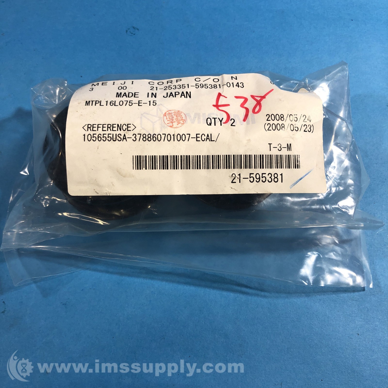 MISUMI MTPL16L075-E-15 Timing Pulley Bag of 2 FNOB