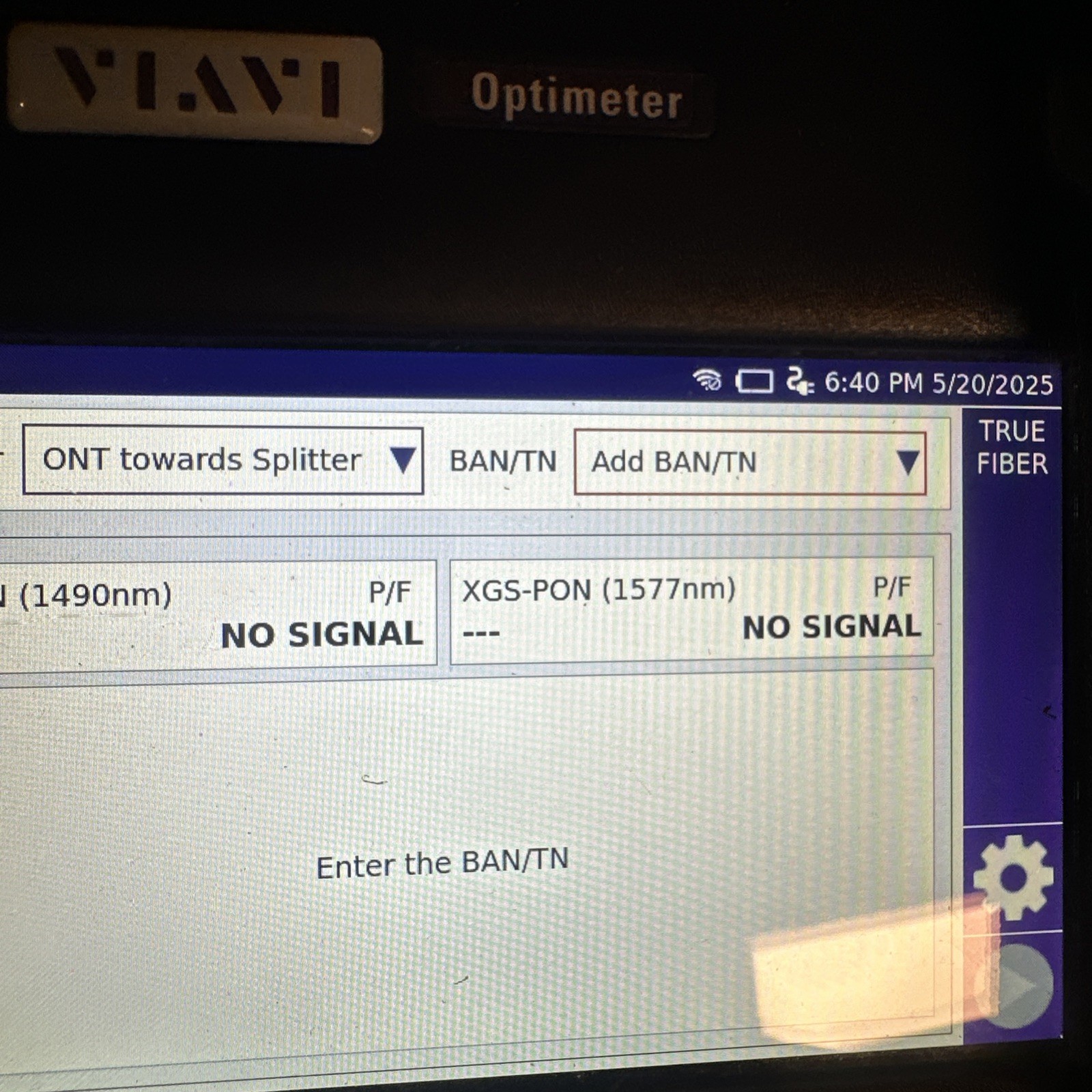 VIAVI Optimeter Optical Fiber Tester EOPT-PONATT with Launch Cable & Case