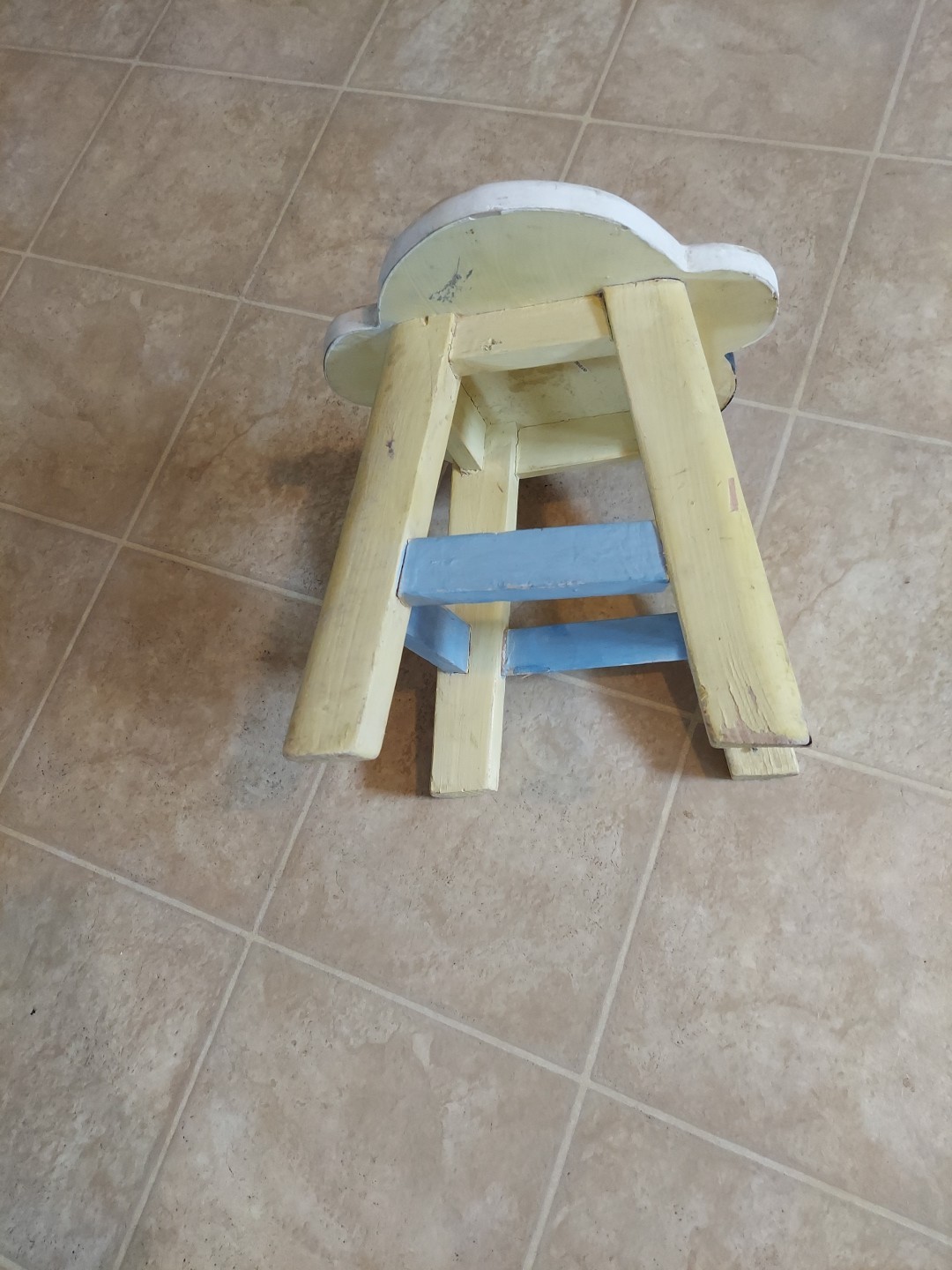 Wooden Vintage Monkey Face Stool