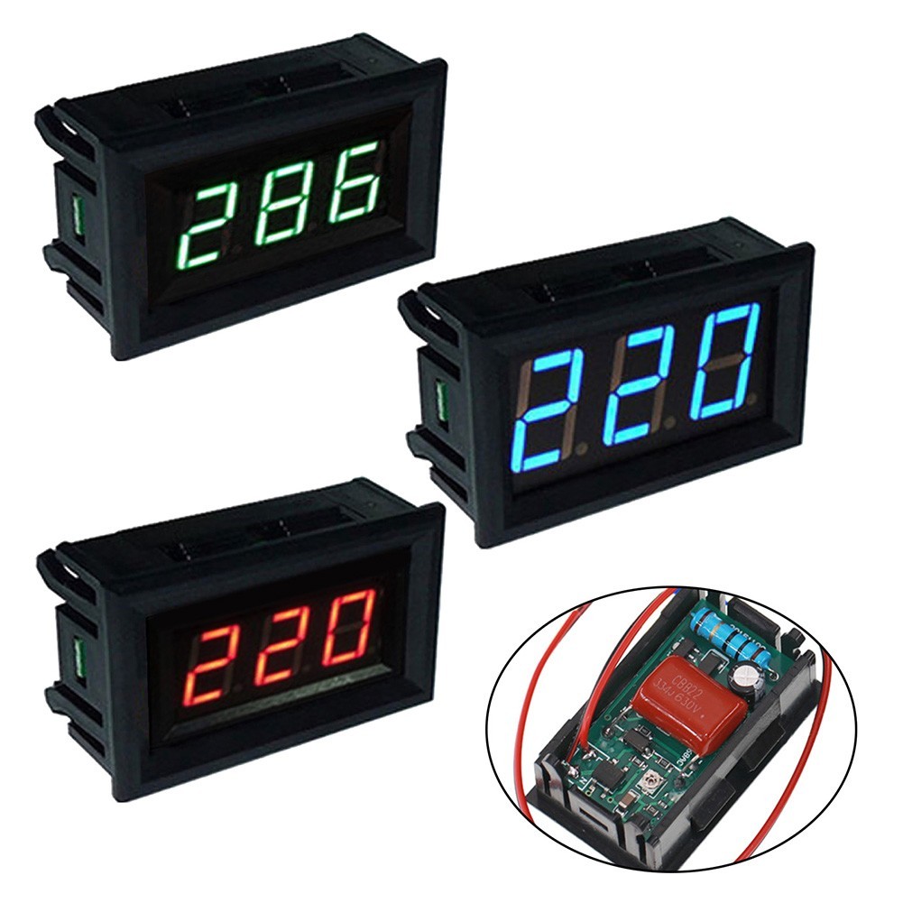 for 2 Line LED Display Panel Voltage Gauge AC220V 70V ~ 500V High Accuracy