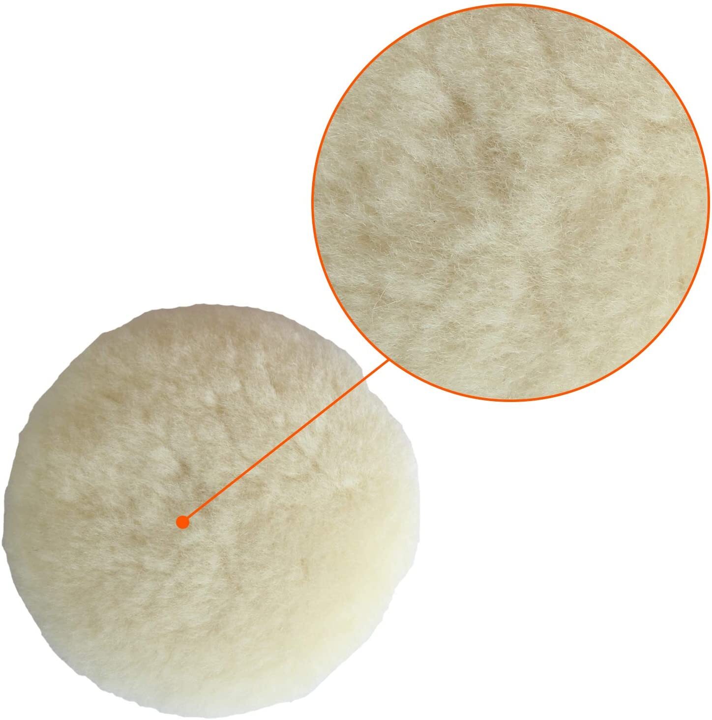 4PCS 3inch 100% Wool Polishing Pad Buffing Pads Kit Polishing Buffer Hook & Loop
