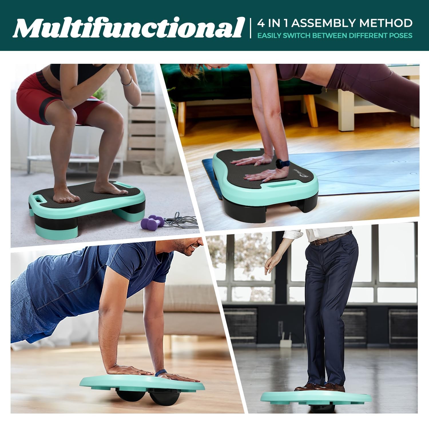 Basic Steppers for Exercise at Home, Aerobic Steppers, Exercise Step Platform...