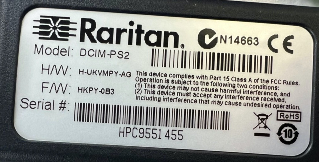 QTY 4 Raritan Dominion DCIM-PS2 KVM Switch KX CIM SIM Computer Module Cable