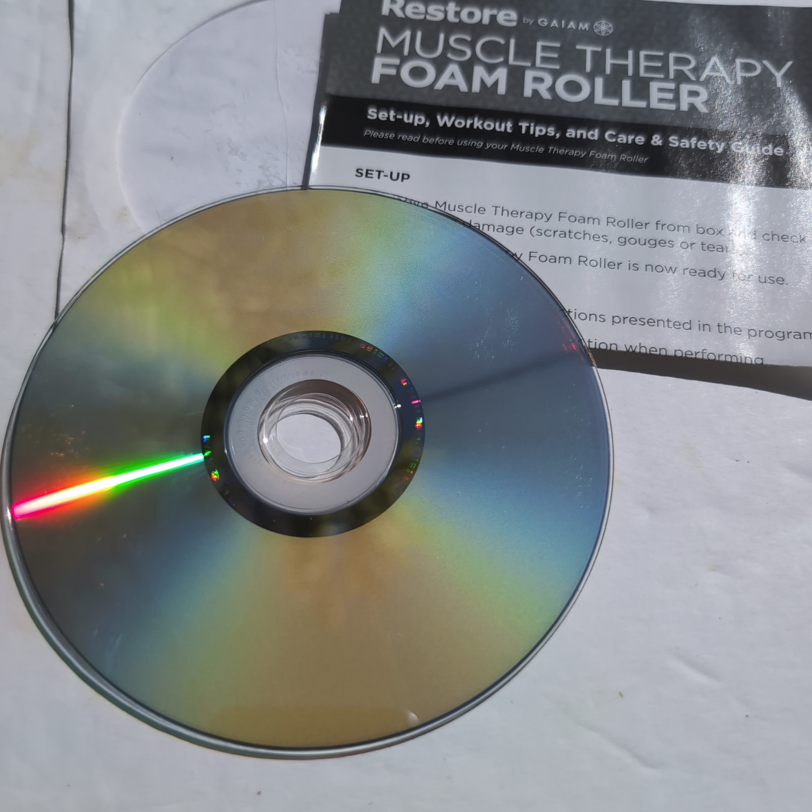Gaiam Restore Muscle Therapy Foam Roller DVD