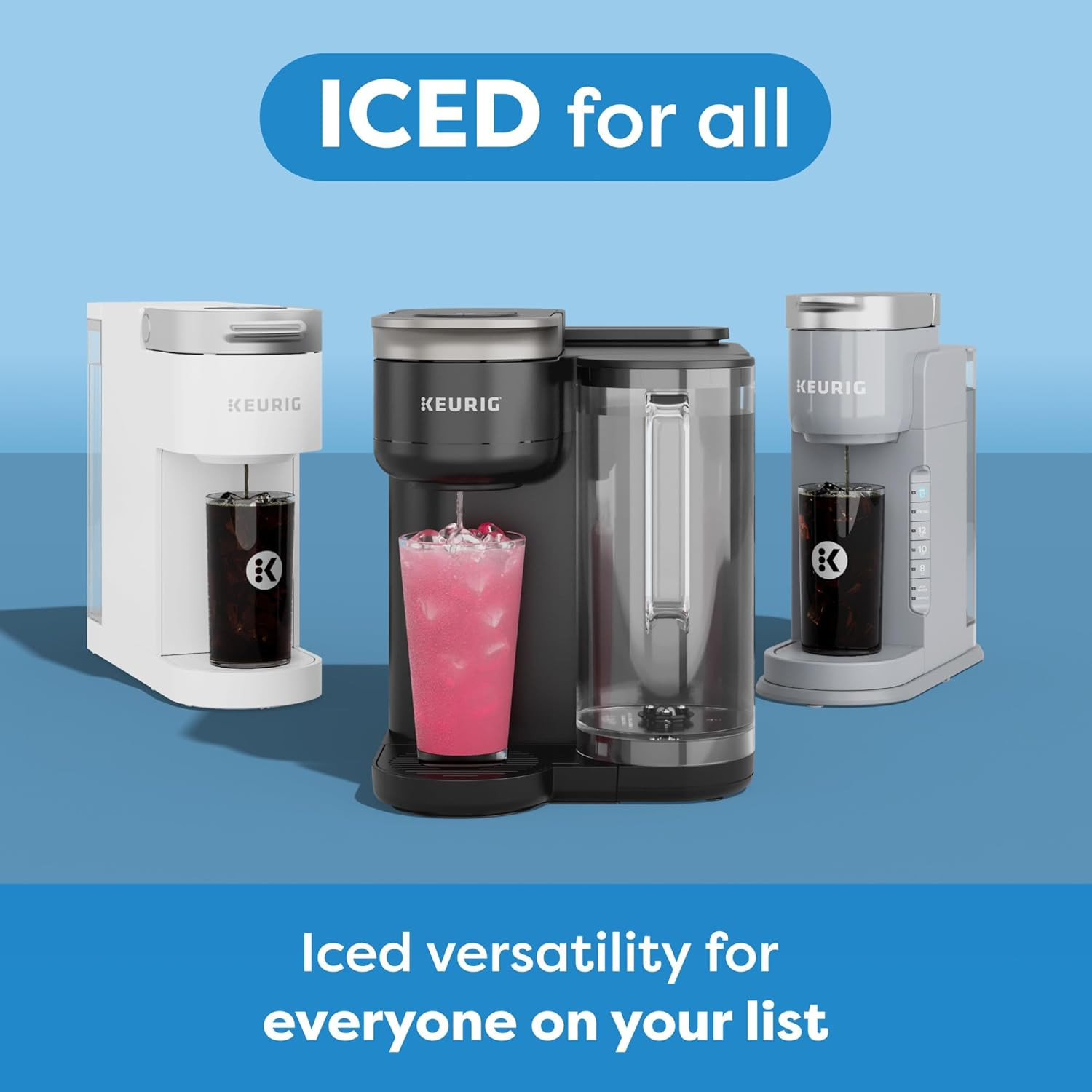 K-Iced Coffee Maker, Single Serve K-Cup Pod Iced Coffee Maker, with Hot and Cold