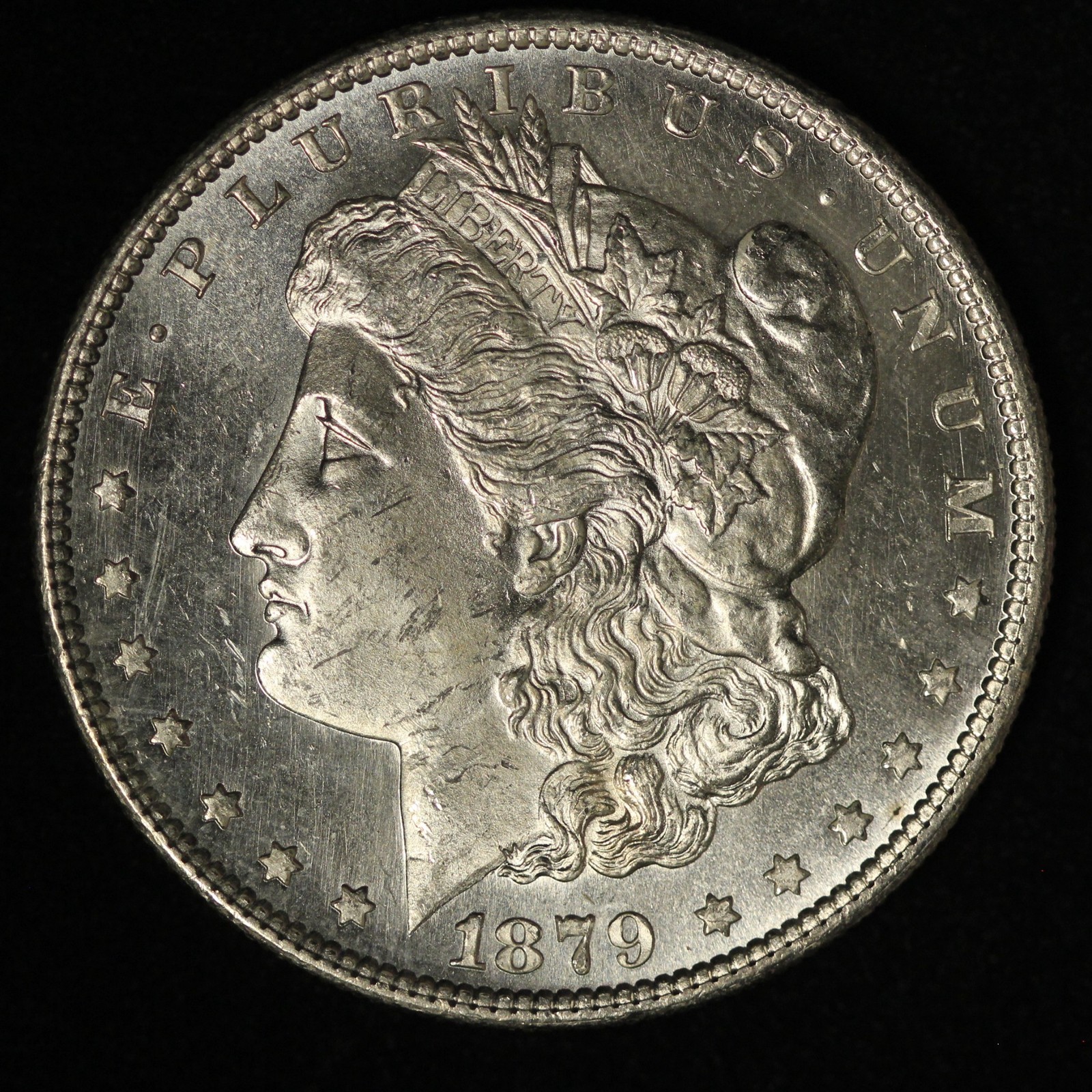 1879-S-$1 Morgan Silver Dollar GEM- Free Shipping USA