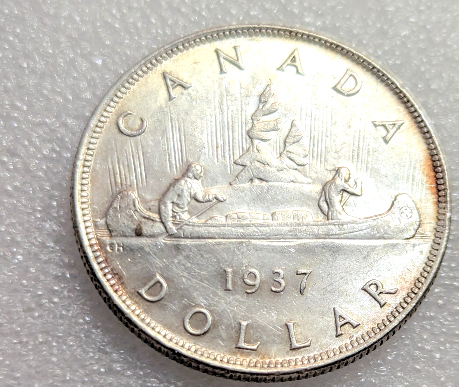 1937 Silver Dollar Canada 80% Silver  King George VI #318