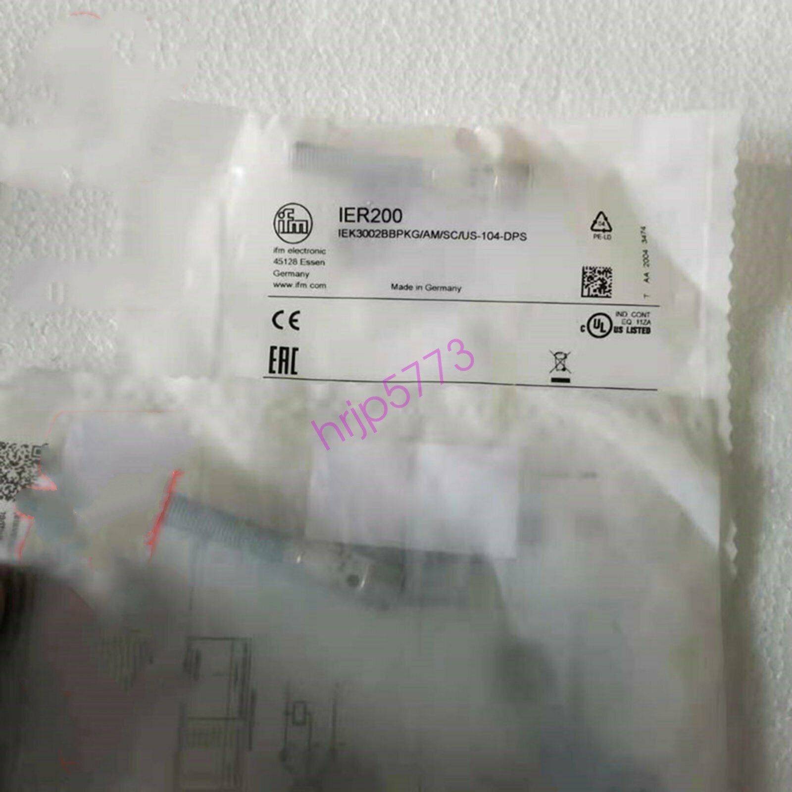 IFM IER200 IEK3002BBPKG/AM/SC/US104DPS Proximity Switch Sensor New✦KD