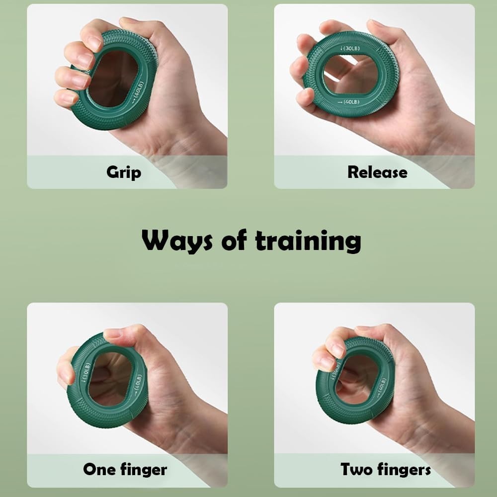 3 in 1 Hand Strengthener Grip - Adjustable Silicone Finger Exercise Squeezer