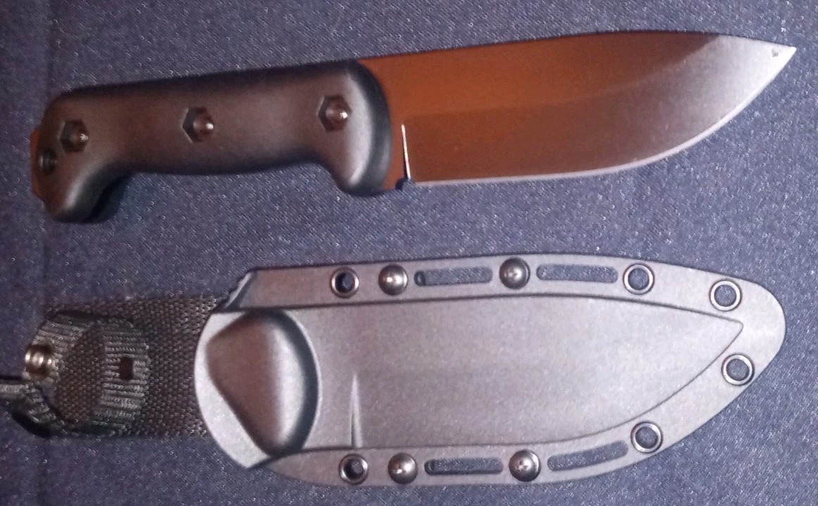 🔥KaBarBk22StyleKnifeW/KydexSheath Thick HighQualityCarbonSteelBushcrafter 🔥🔪