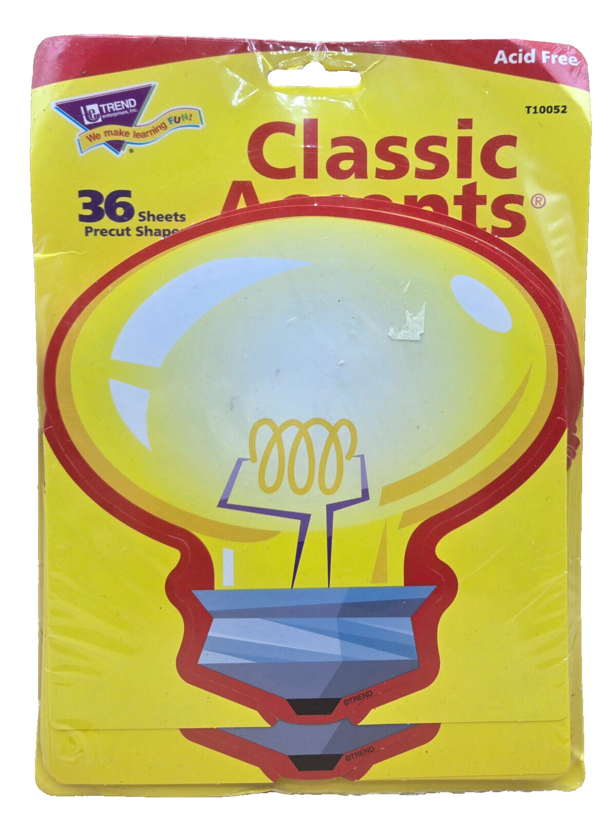 36 Sheets Light Bulbs Pre-Cut Shapes Classic Accents by Trend Enterprises, NEW