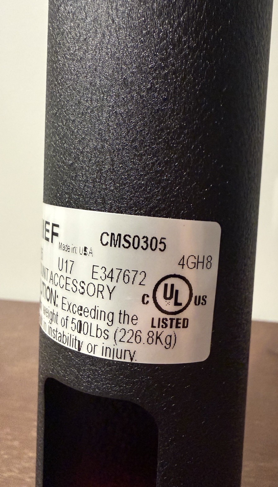 New Open Box Chief Manufacturing CMS0305 | 3-5’ Adjustable Extension Column