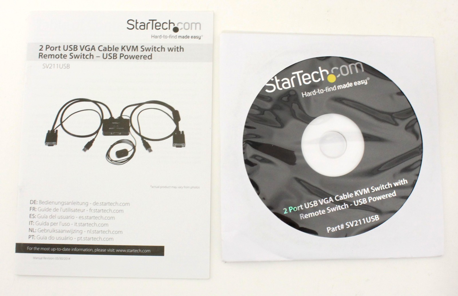 Startech 2 Port USB VGA KVM Cable with Remote Switch