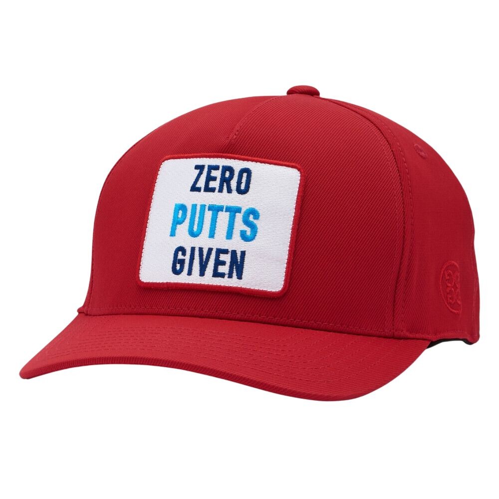 G/Fore Zero Putts Given Stretch Twill Snapback Hat - G4AF22H42 - Cherry