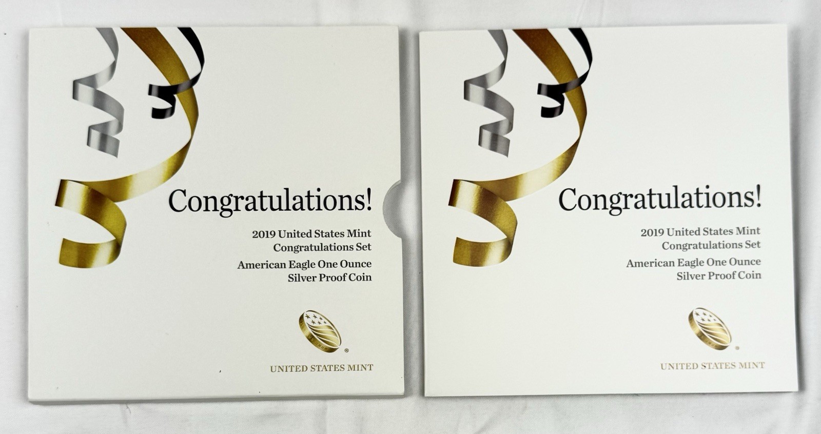 2019-W Proof American Silver Eagle Original Congratulations Set Gov. Packaging