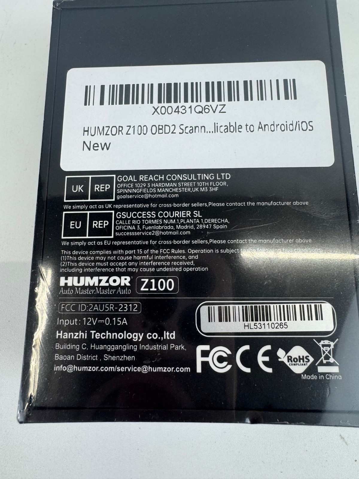 Z100 OBD2 Scanner Bluetooth 5.2 Full System Diagnostic Tool - 9+ Reset