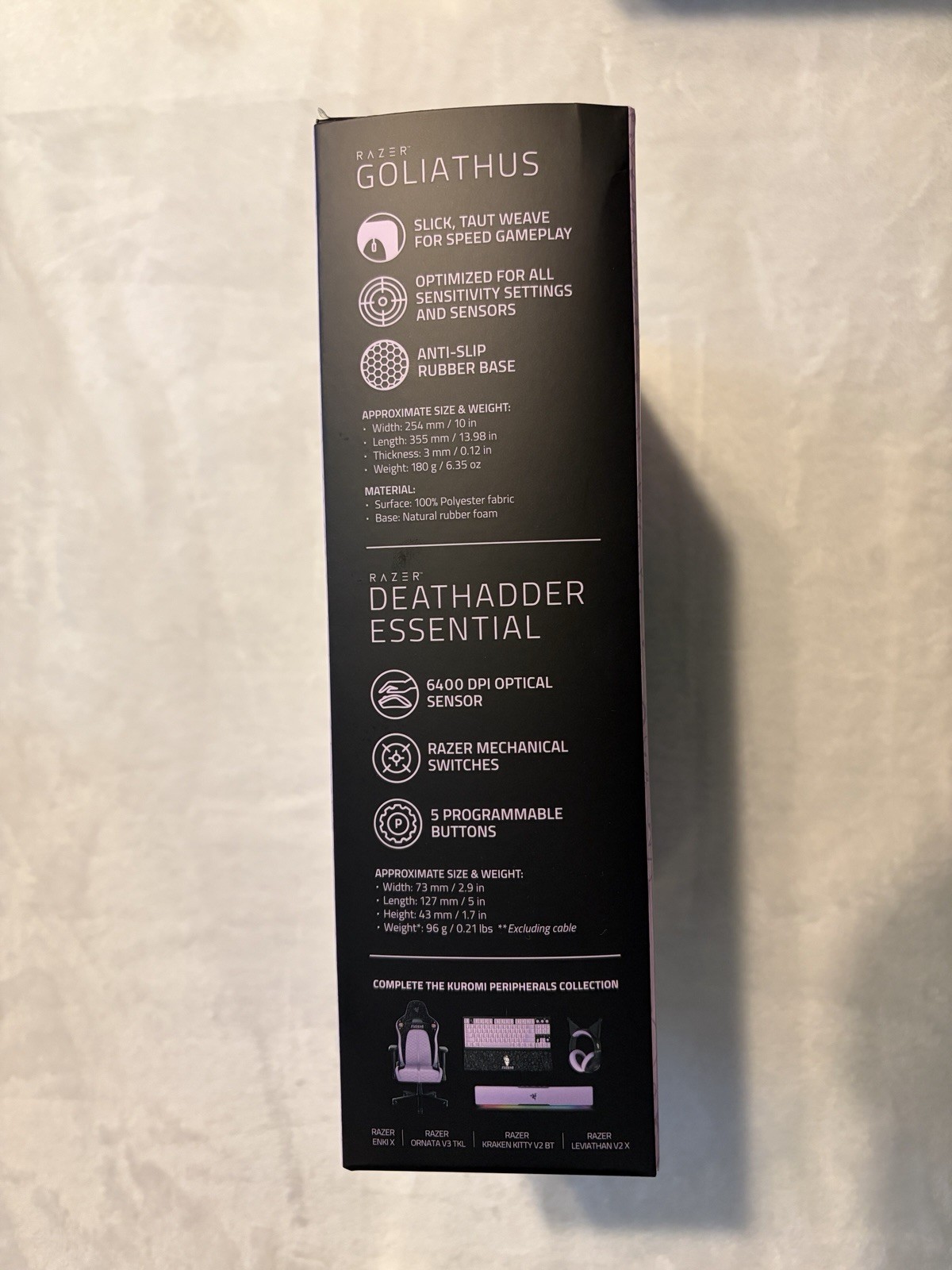 Razer DeathAdder Essential and Goliathus Mouse Mat Bundle - Kuromi Edition NEW