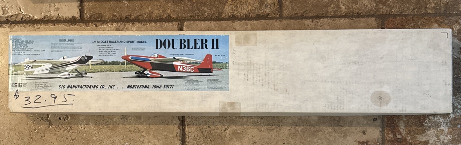 SIG Doubler 2 RC Airplane Brand New Mint Racer Sport Model 36” Vintage Made USA