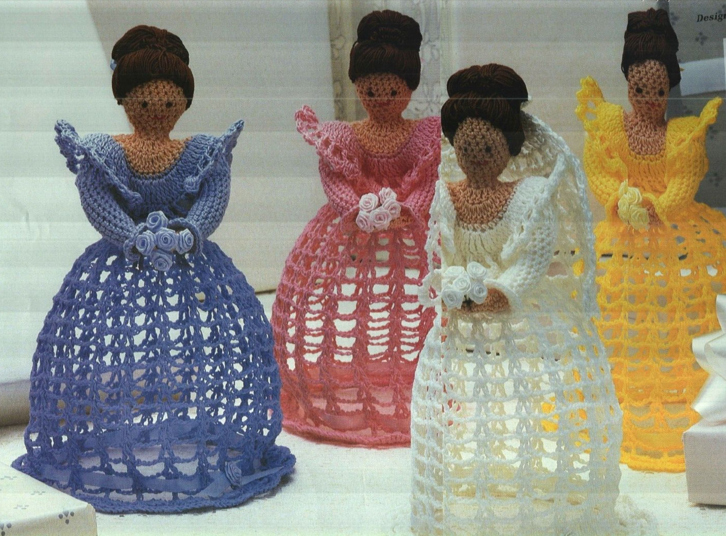 BRIDAL BELLES DOLLS 8" TALL DIGEST SIZE CROCHET PATTERN INSTRUCTIONS