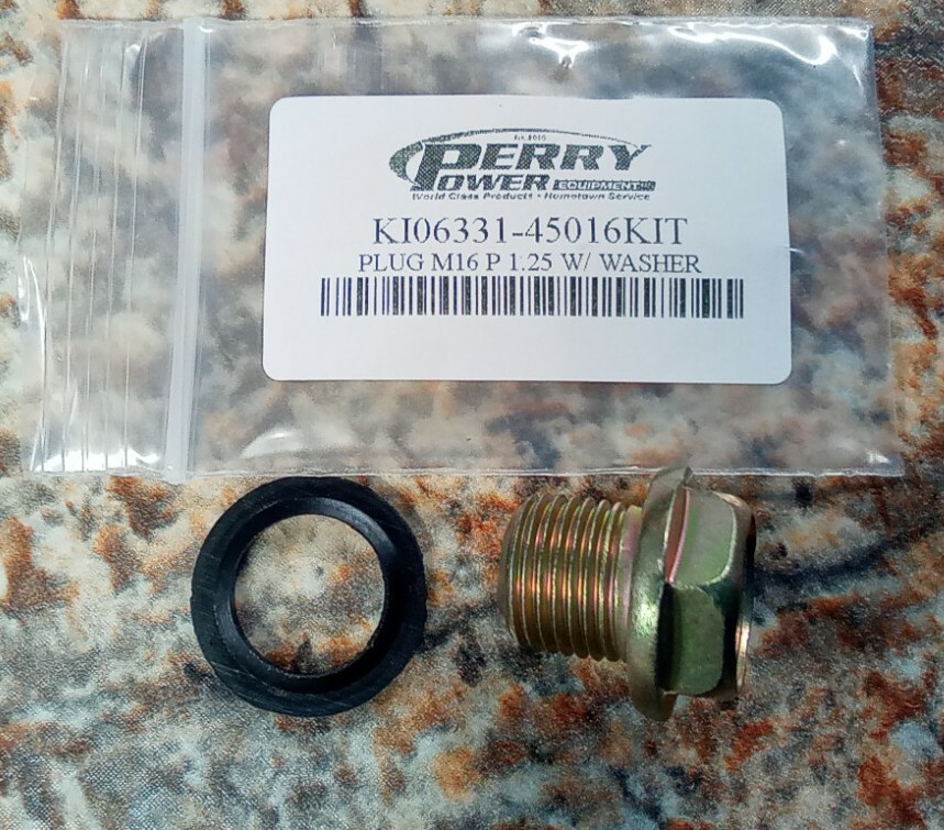 New OEM KIOTI 06331-45016 Transmission, HST, Rear Axle, Drain Plug & Seal CS DK