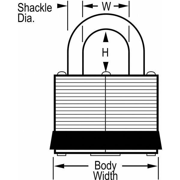 Master Lock 5Tcom Padlocks, Keyed Alike, Standard Shackle, Rectangular Steel