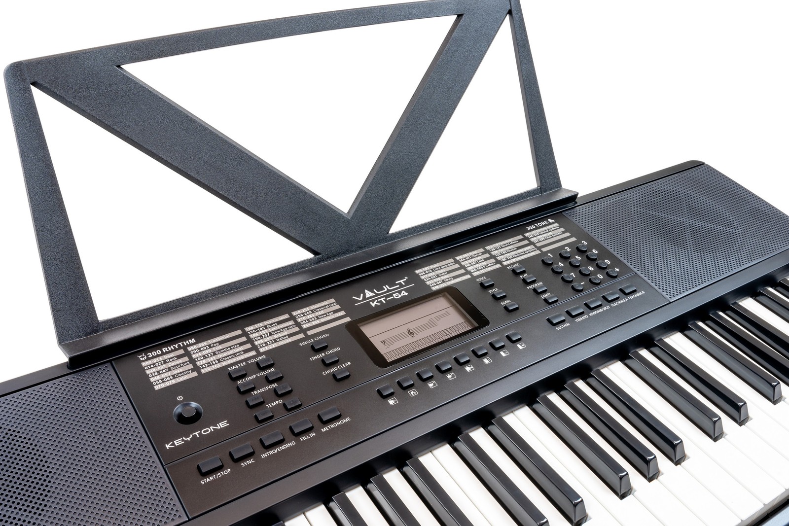 Vault KT-54 Keytone 54-Key Electronic Keyboard - Black