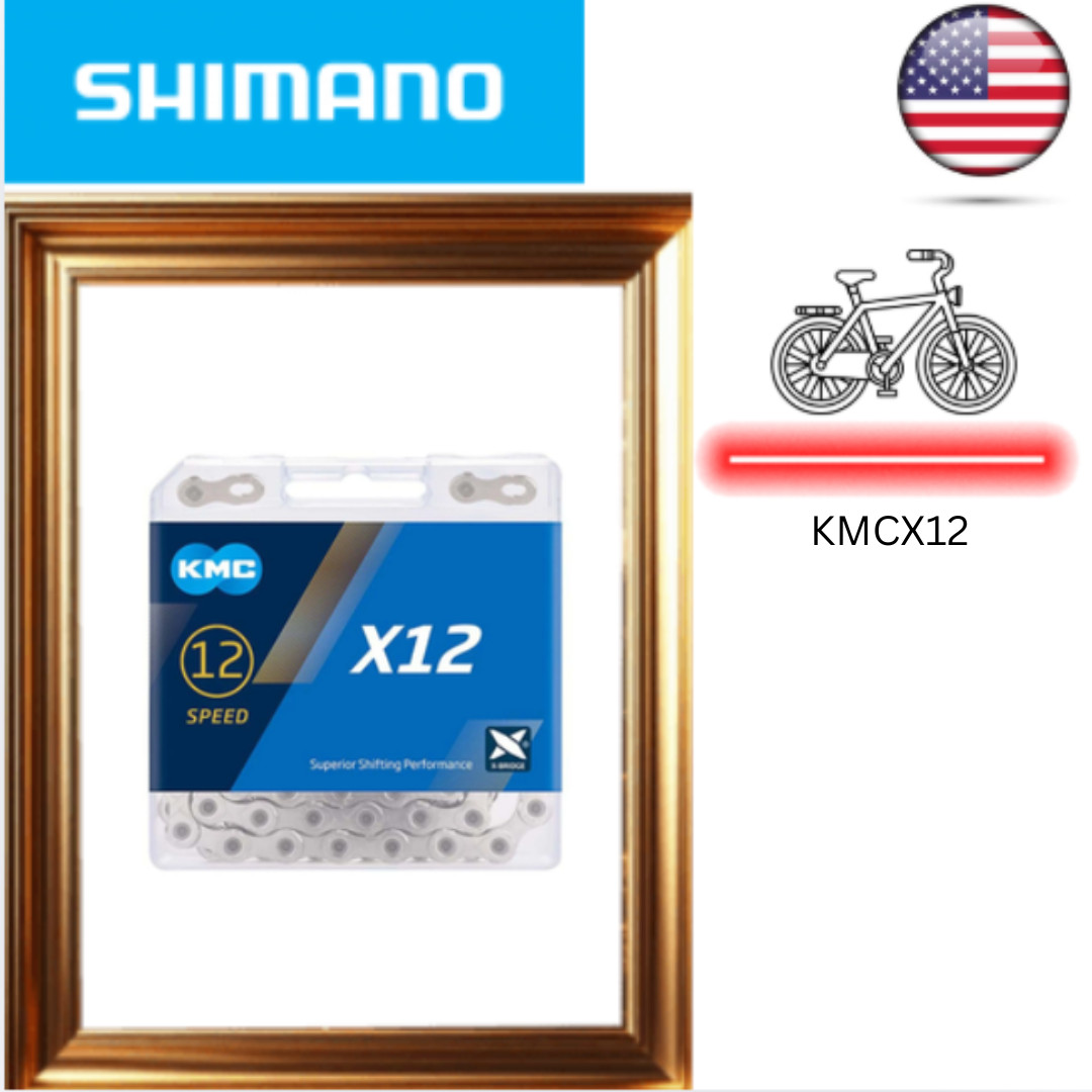 KMC X12 12-Speed Road / MTB Bike Chain Bulk 126L Silver fits SRAM Shimano Campy