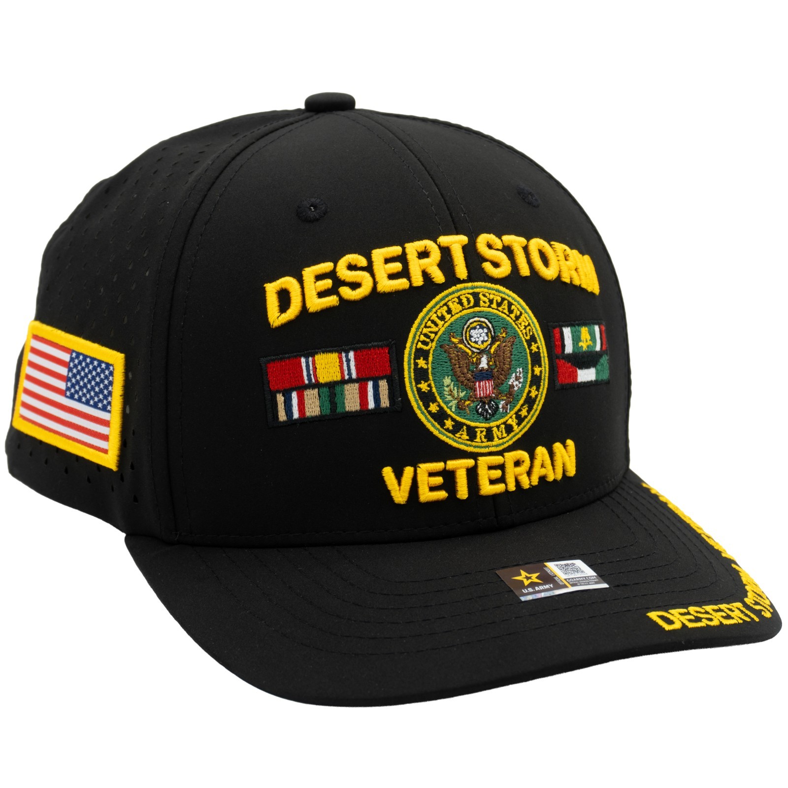 Army Desert Storm Veteran Perforated Hat Official Licensed Adjustable Cap