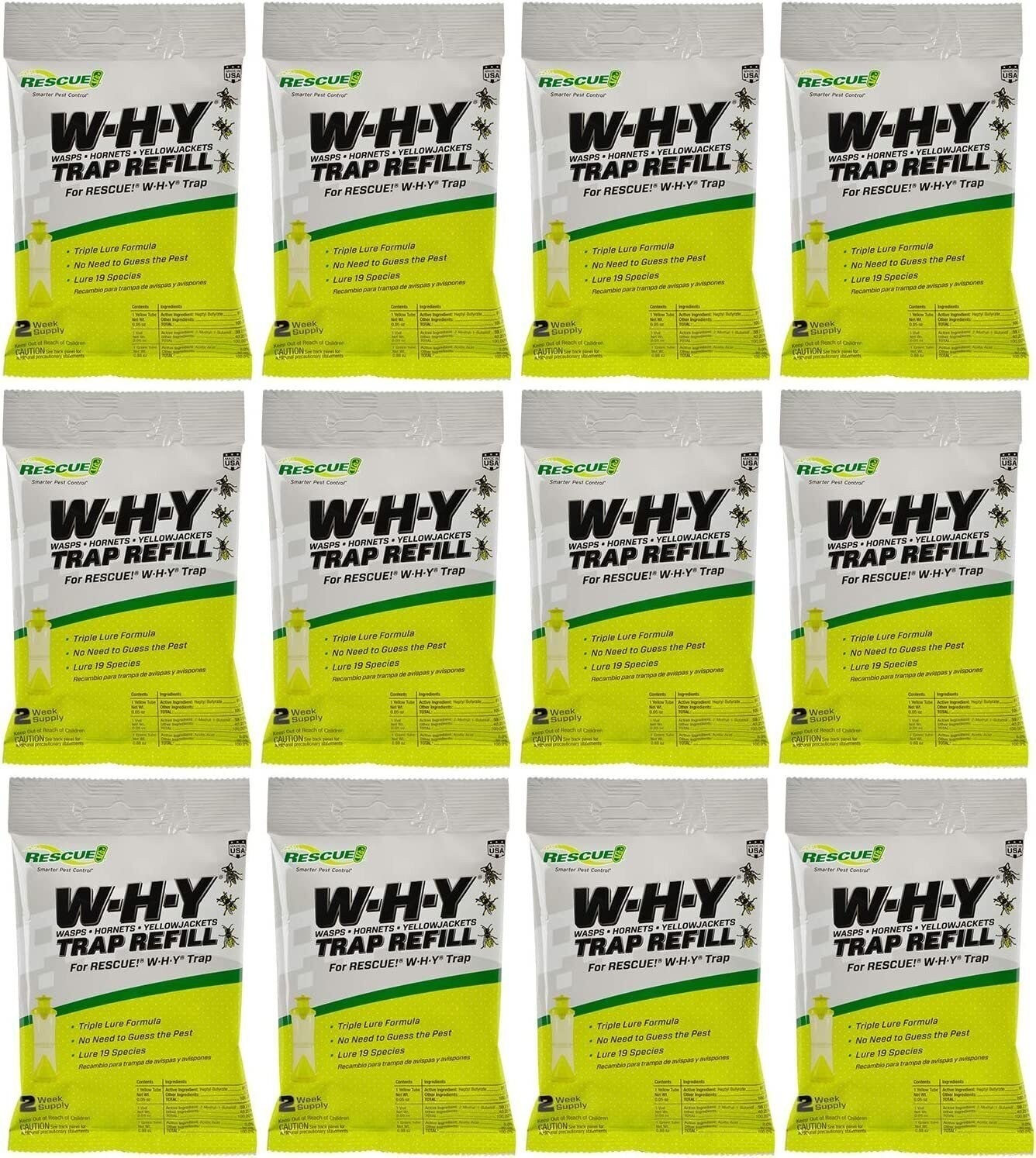 RESCUE! Non-Toxic Wasp, Hornet, Yellowjacket Trap (WHY Trap) Attractant...