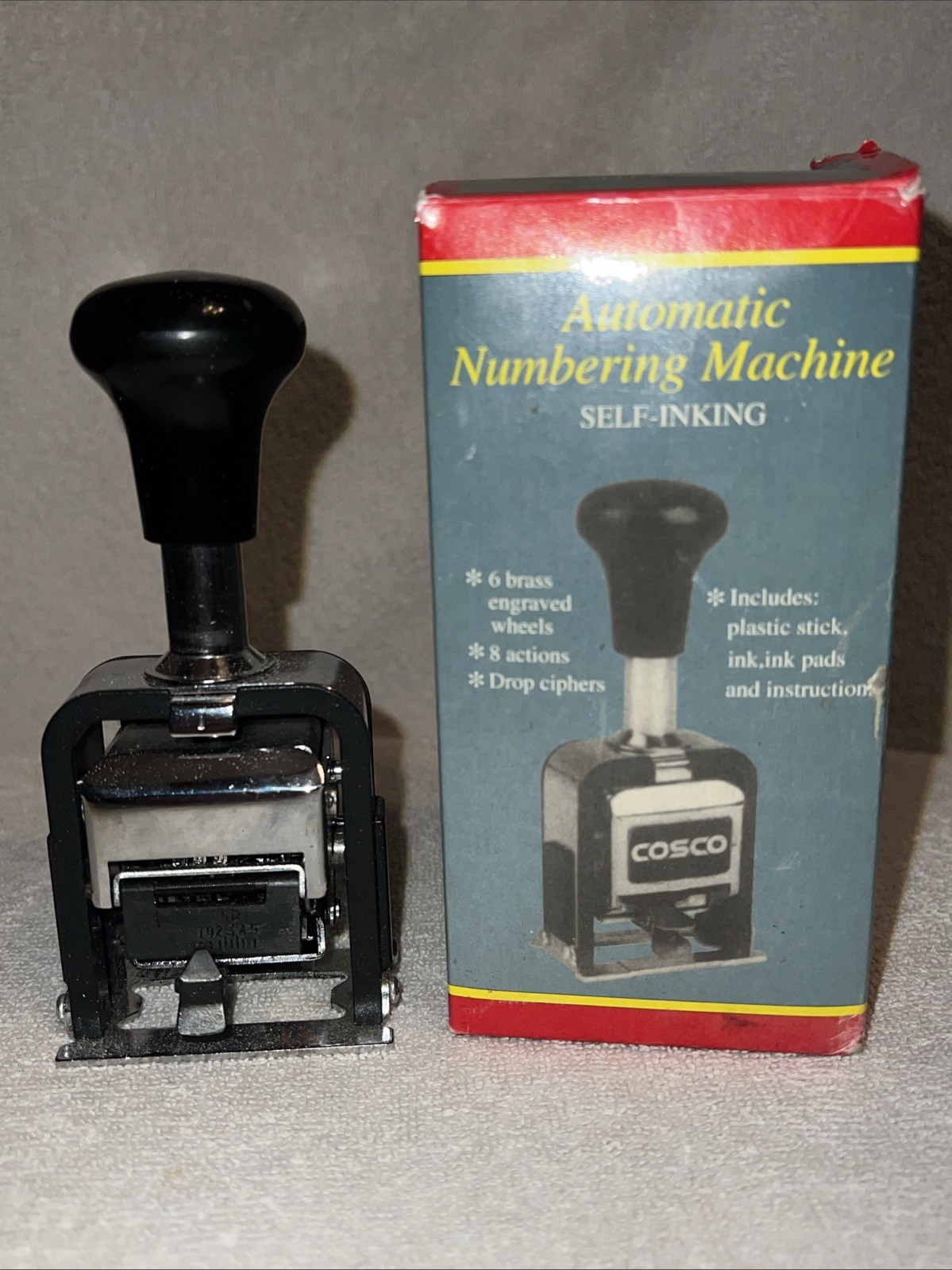 Cosco Automatic Numbering Machine Self Inking w/ Box