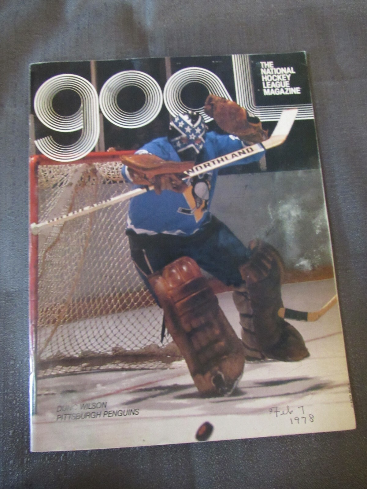 1977-78 Colorado Rockies Hockey Program vs. Pittsburgh Penguins Dunc Wilson