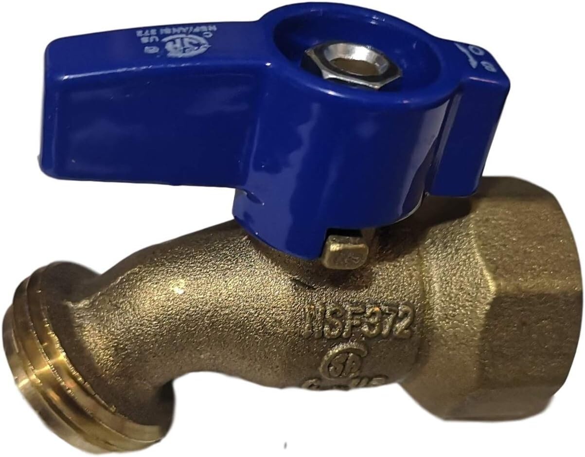 1 Pack XFITTING 3/4" Female Threaded Hose Bibb No Kink , Water Or Oil 125 PSI