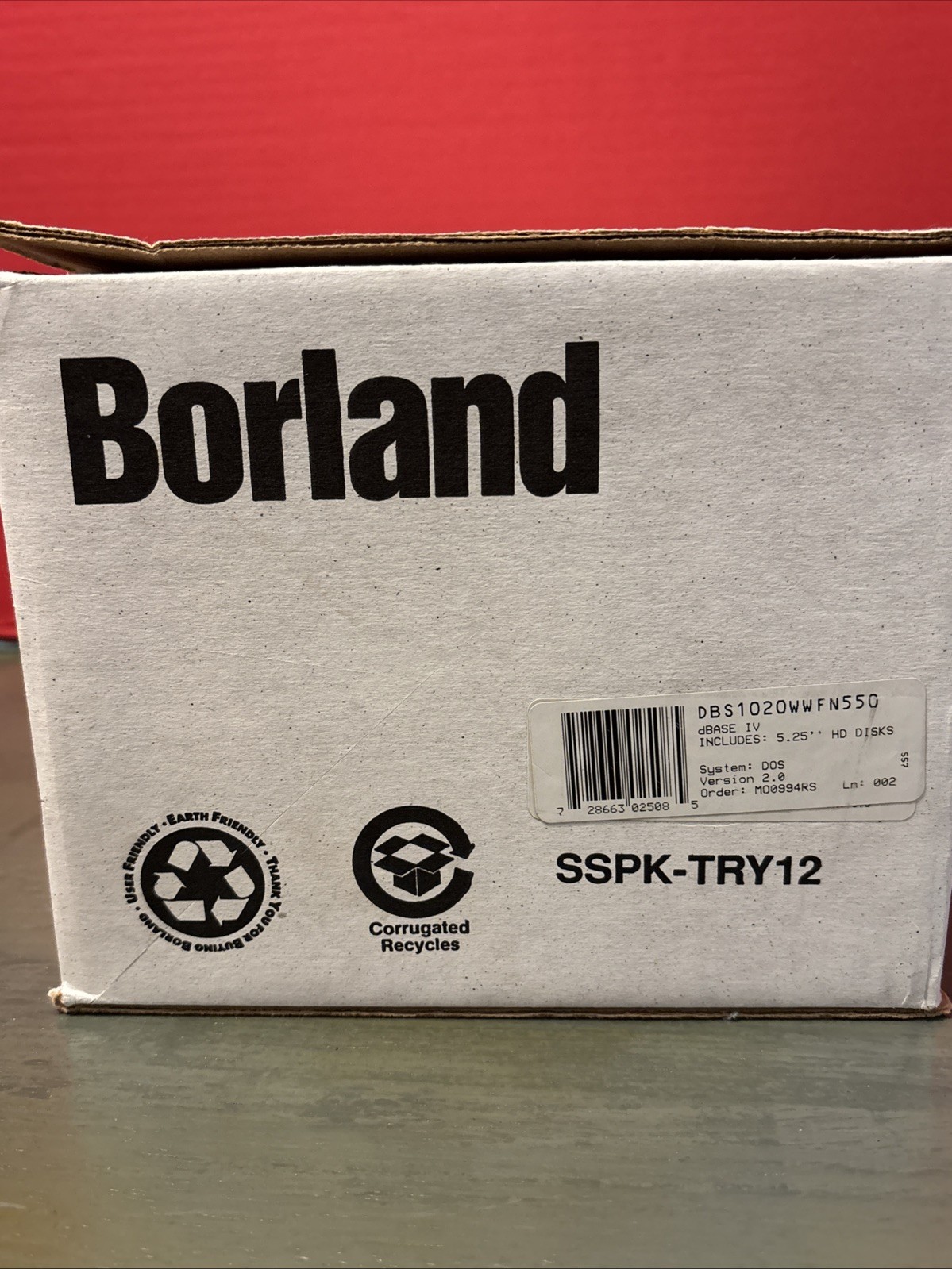 Borland ® dBase IV Version 2.0 Database - 1993 DOS For IBM PCs -