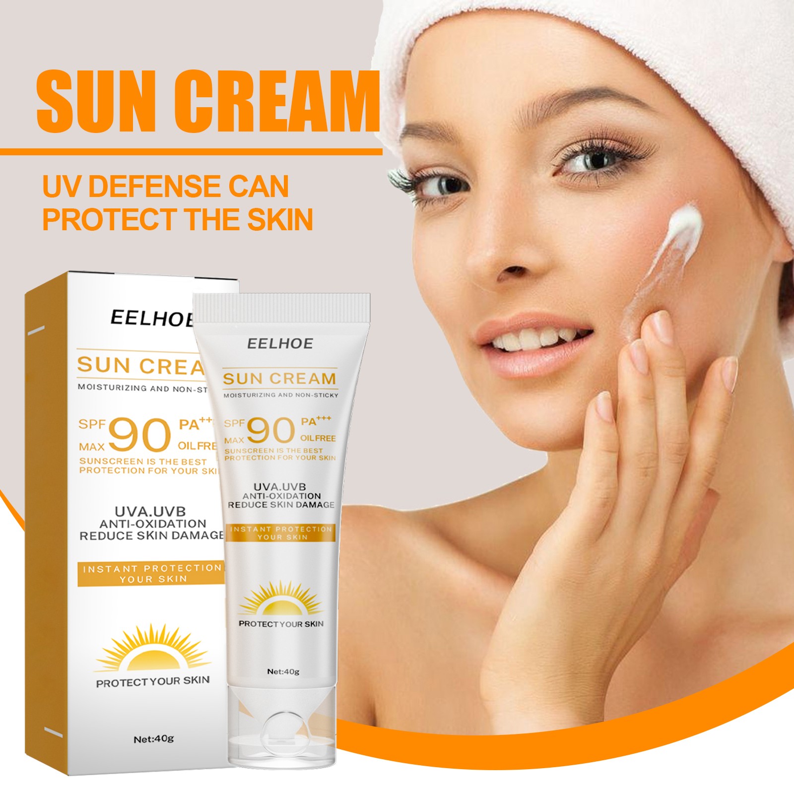Face & Body Sunscreen SPF 90, No White Cast Non-greasy