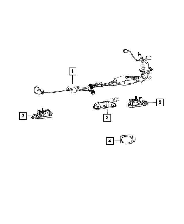 Genuine Mopar License Lamp Wiring 68646419AA