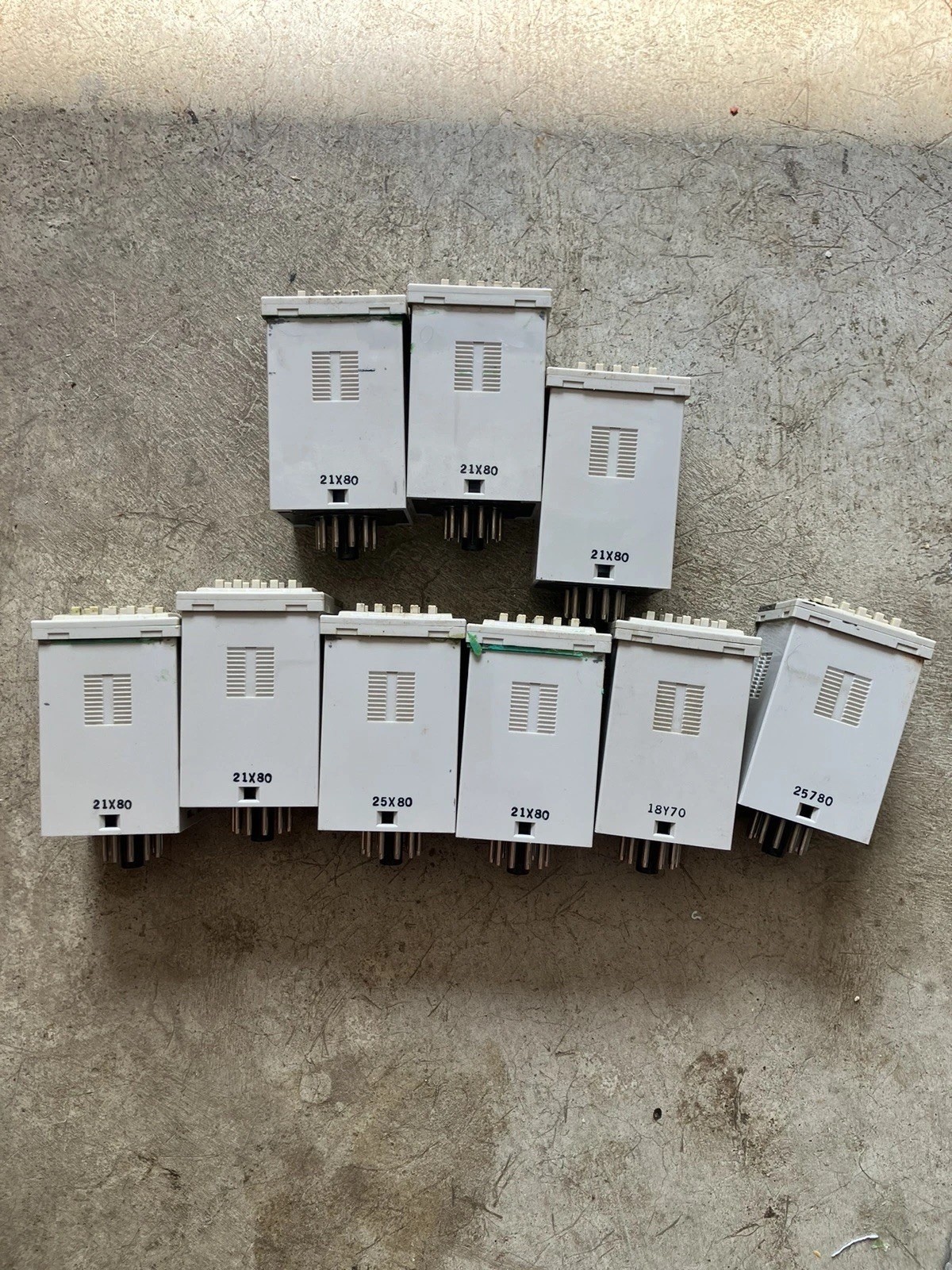 Lot Of 9 Untested Omron H3CA-A Digital Timer Relays 11 pin