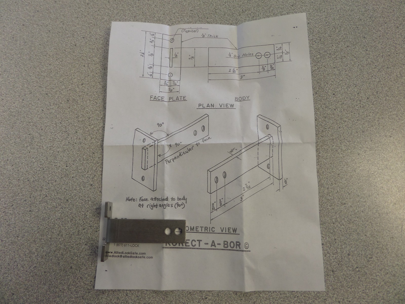 ESP KAB-44 KORRECT-A-BOR LOCK INSTALLATION TOOL