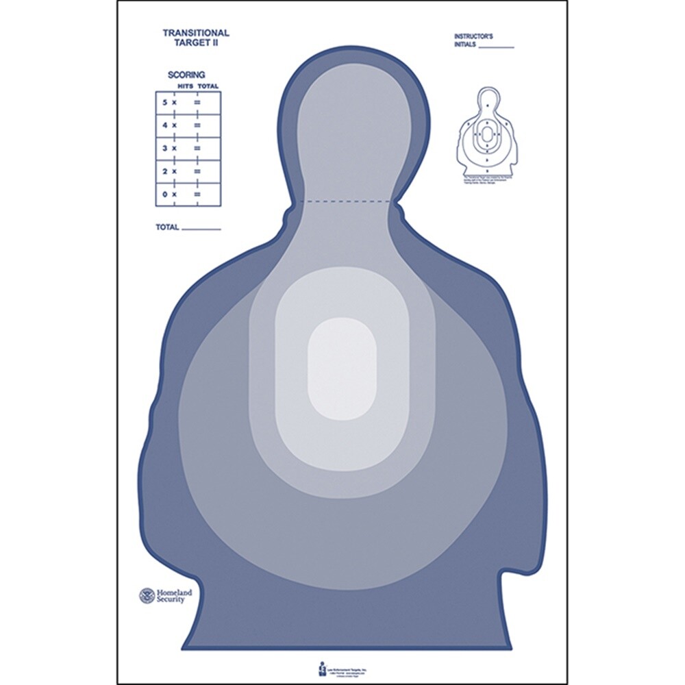 Action Target US Dept of Treasury Transitional Target II 24.5" x 40" 100 Per Box